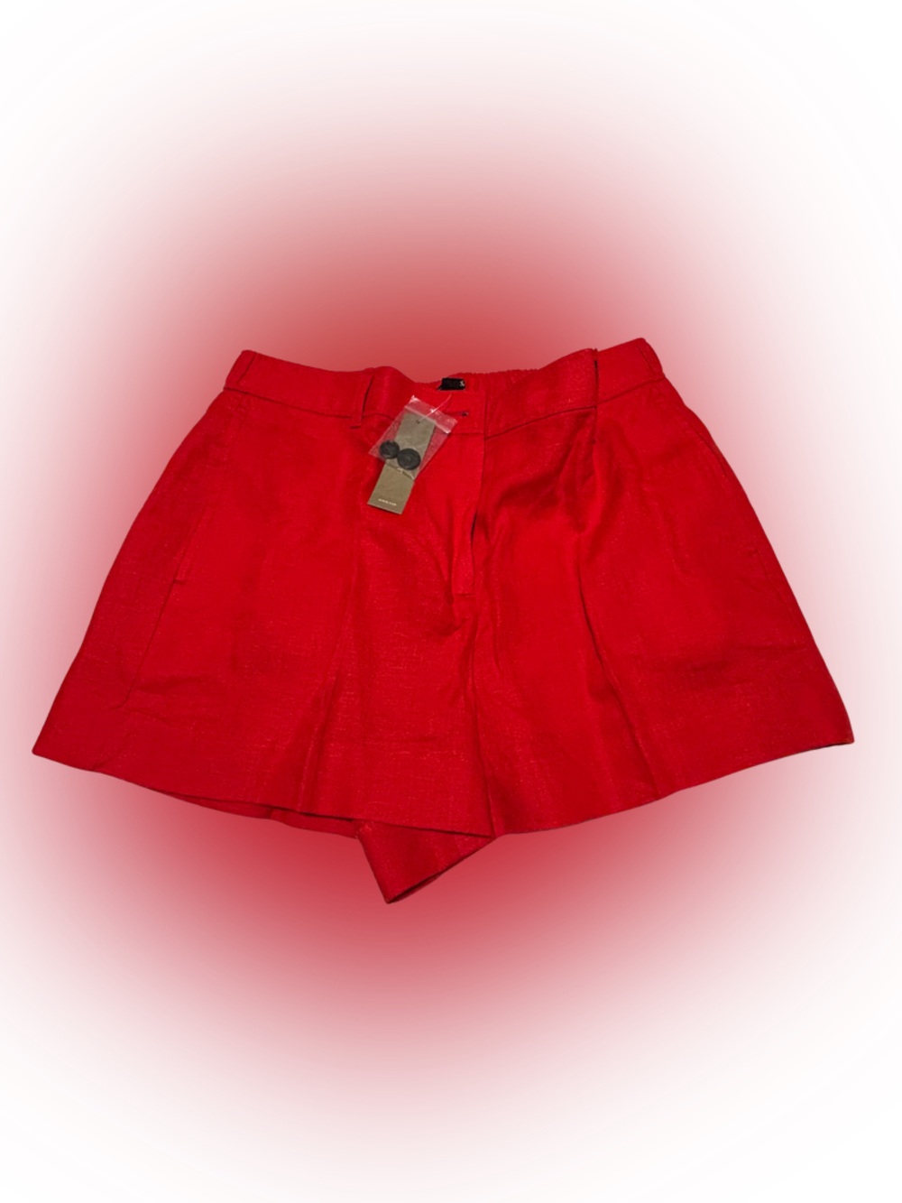 J Crew 3" Harbor short in linen color: Red, Size: SMALL